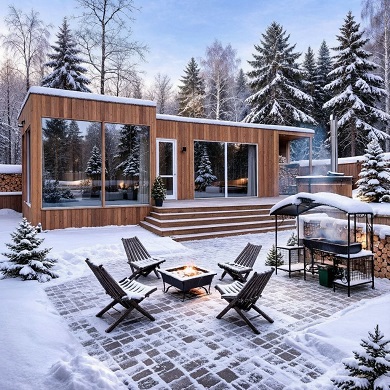 Новые бани с купелью